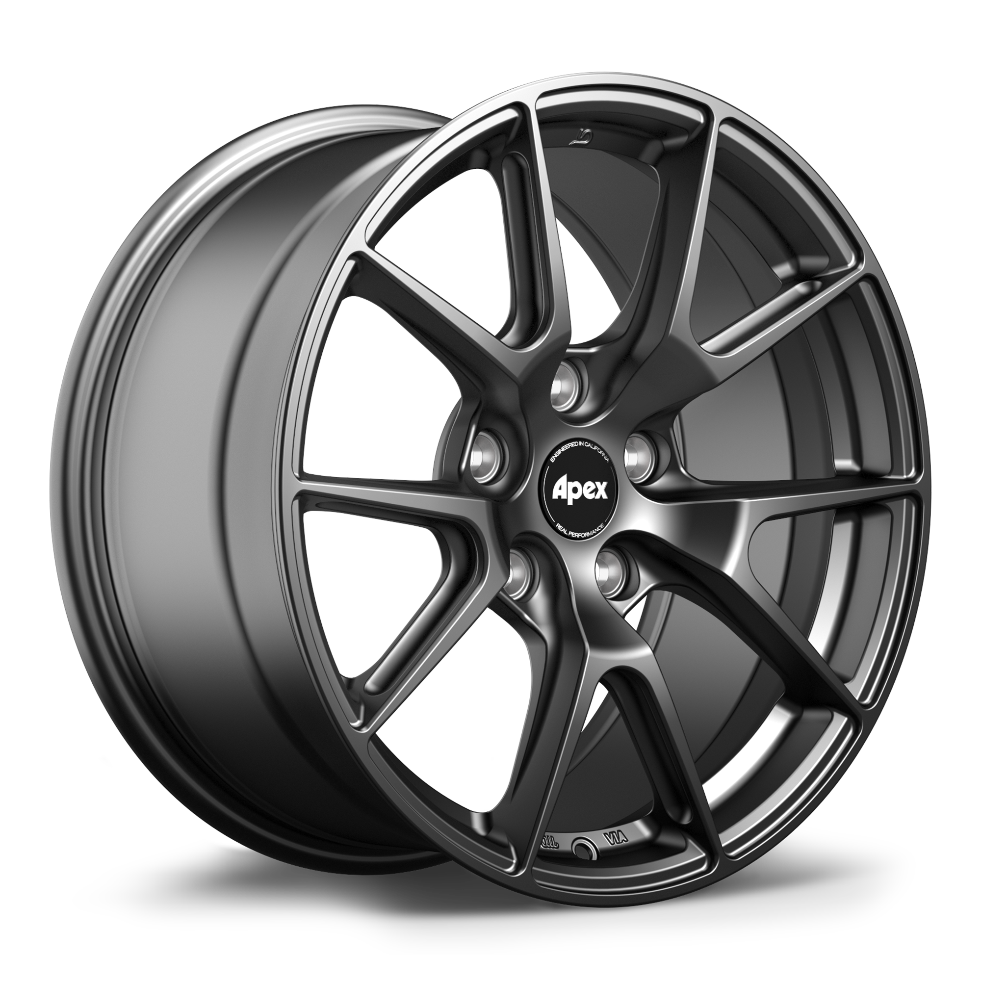 Apex VS-5 17x9" ET42 Wheel - 5x112mm / 57.1mm - Satin Black