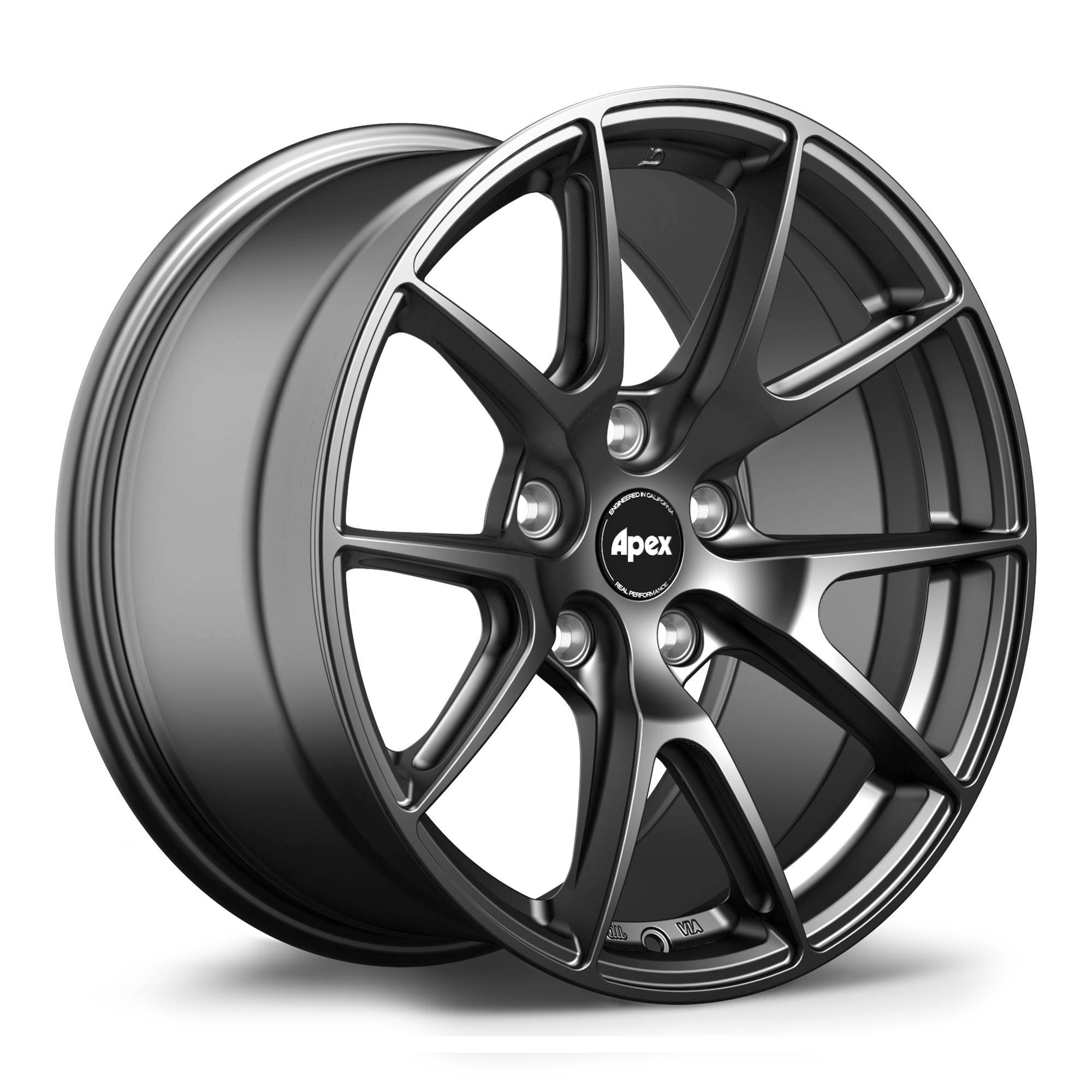 Apex VS-5 17x9" ET35 Wheel - 5x114.3mm / 73.1mm - Satin Black