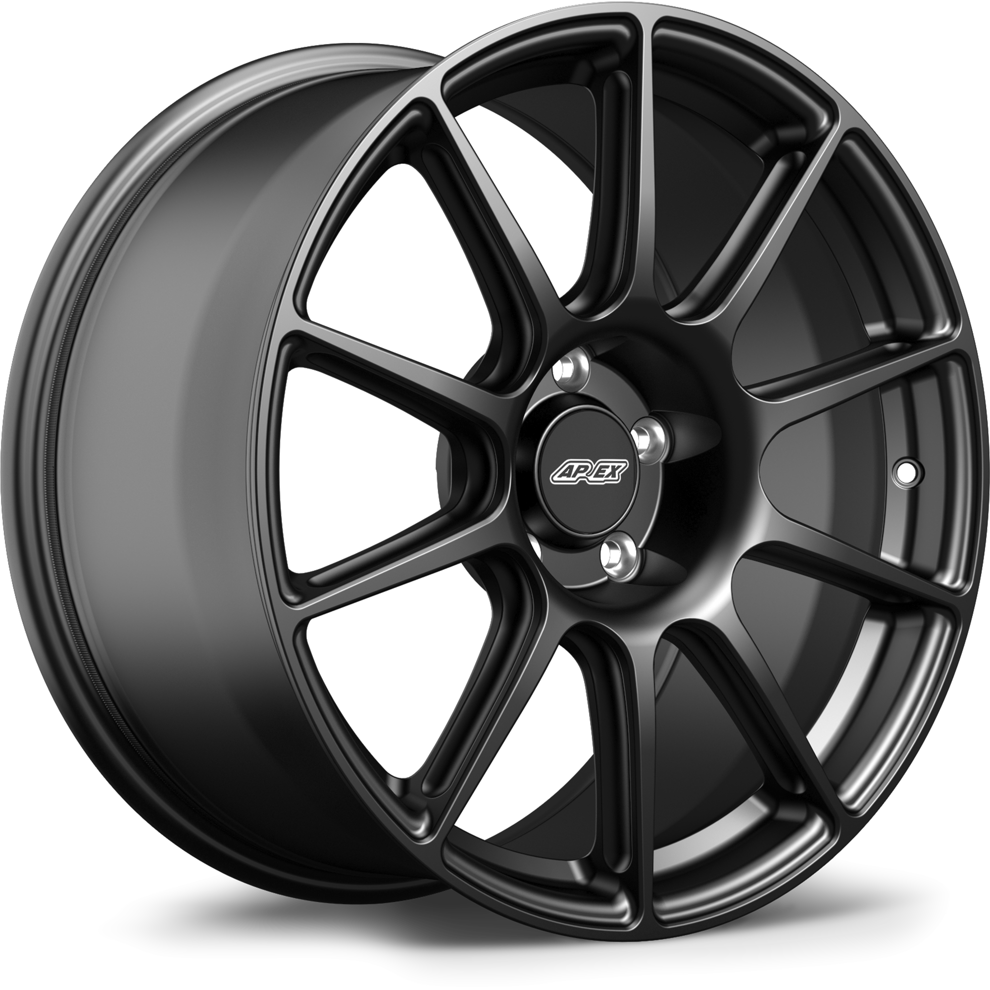 18x8.5" ET43 Satin Black APEX SM-10 VW Wheel