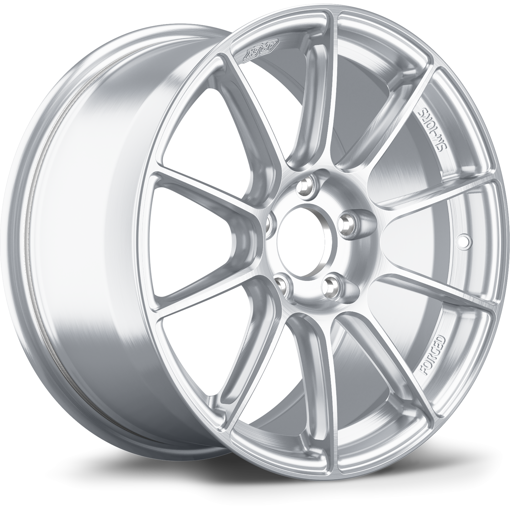 Apex SM-10RS 17x9" ET61 Wheel - 5x114.3mm / 70.1mm - Brushed Clear