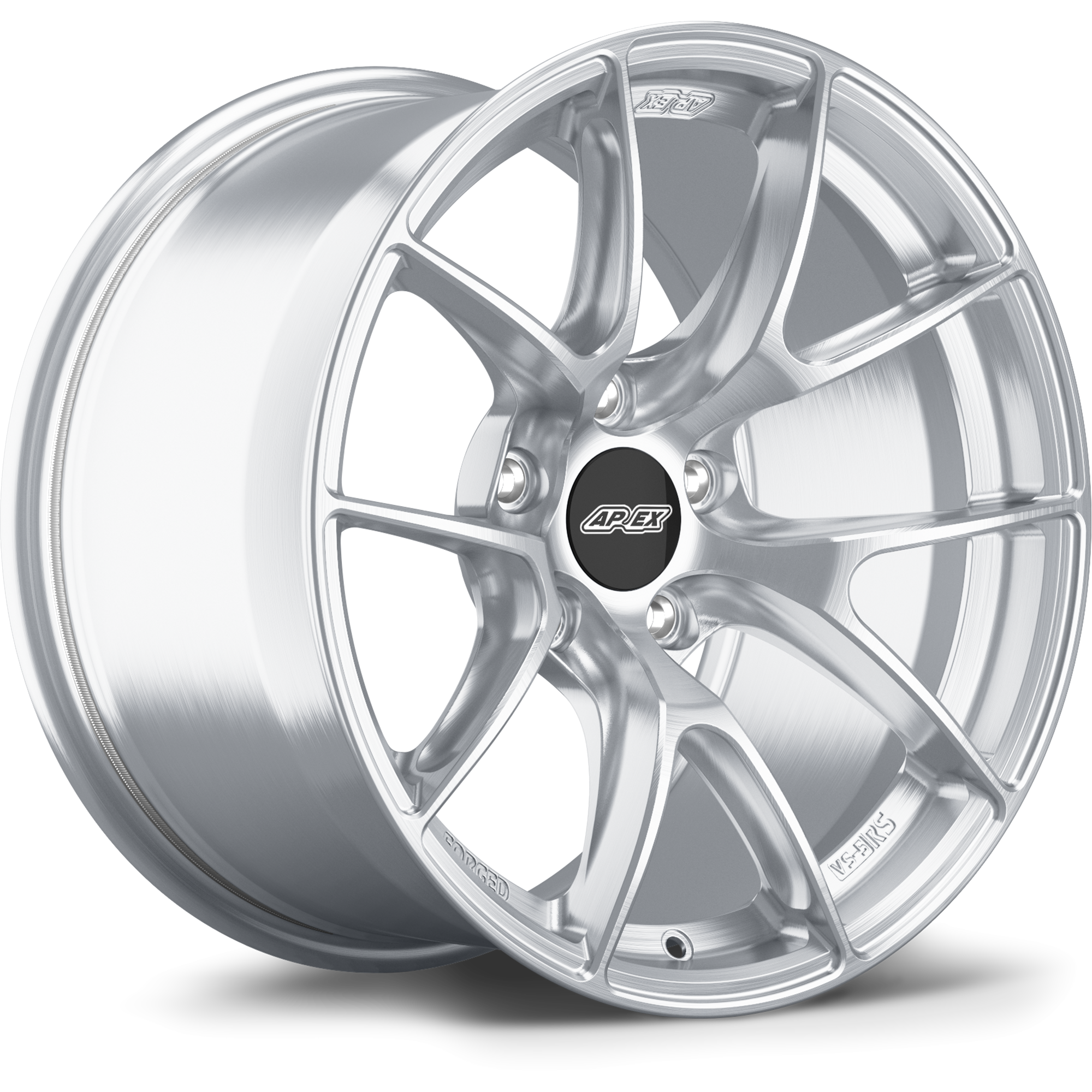 Apex VS-5RS 17x10" ET25 Wheel - 5x120mm / 72.56mm - Brushed Clear